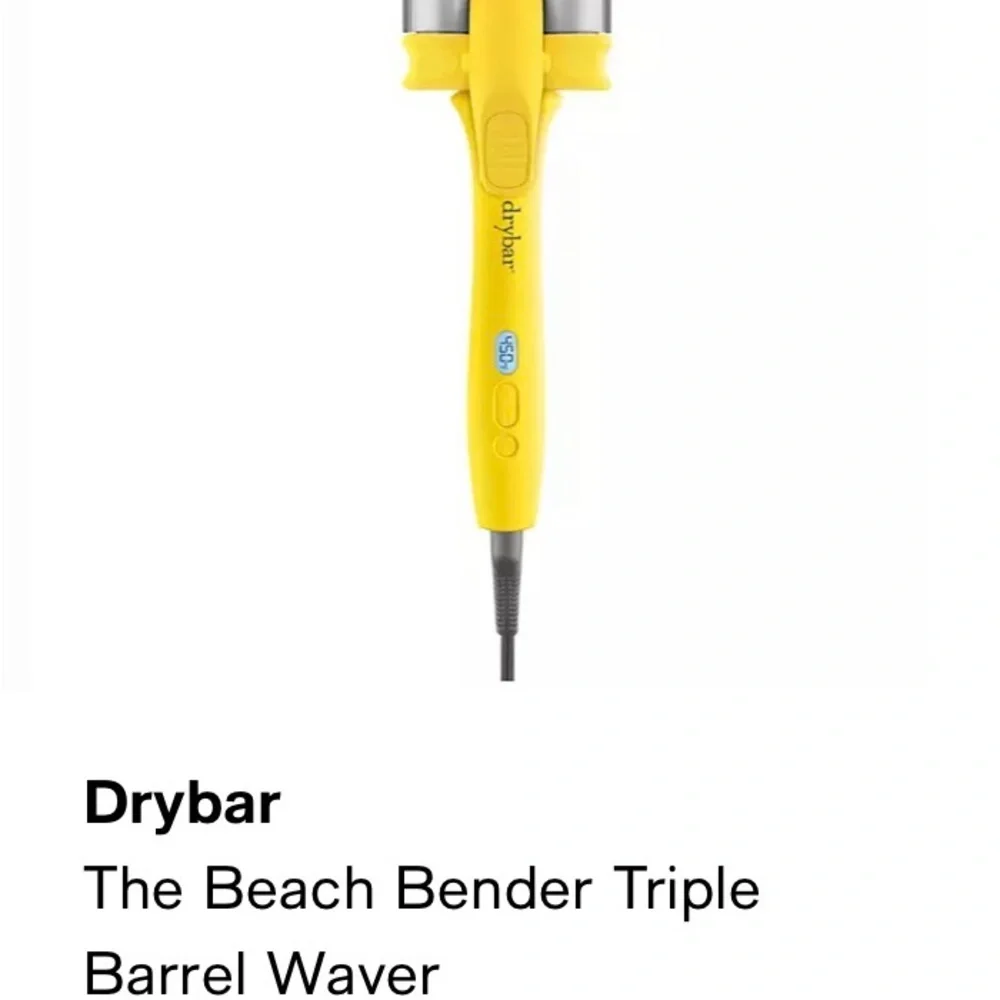 🆕 Drybar The Mixologist Interchangeable Styling Wand Yellow Silver Curling Set - Picture 3 of 5